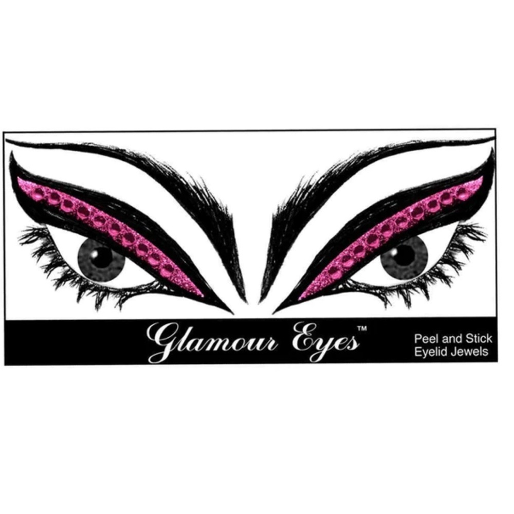 MANIC PANIC *Glamour Eyes* pink fuschia rhinestone eyelid  makeup jewels vegan